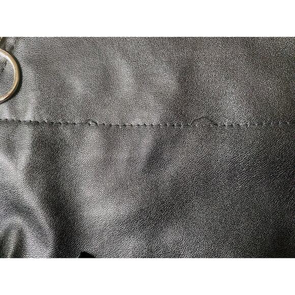 Faux Leather Mini Skirt With Zippers- Size 24 - Picture 7 of 7